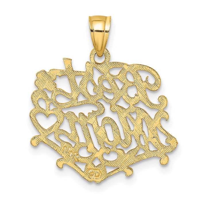 Million Charms 14K Yellow Gold Themed Best Mom Charm