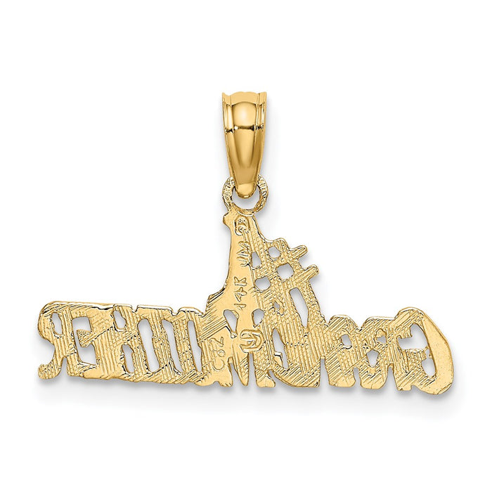 Million Charms 14K Yellow Gold Themed #1 Grandmother Charm