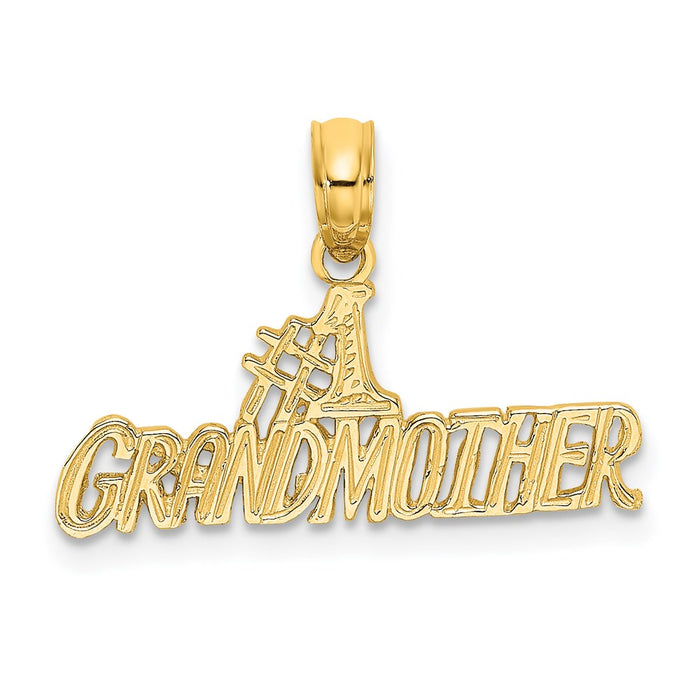 Million Charms 14K Yellow Gold Themed #1 Grandmother Charm