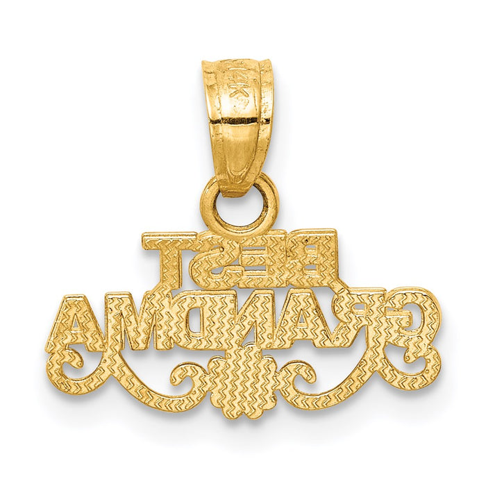 Million Charms 14K Yellow Gold Themed Best Grandma Pendant