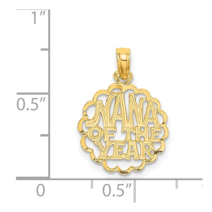 Million Charms 14K Yellow Gold Themed Nana Of The Year Charm