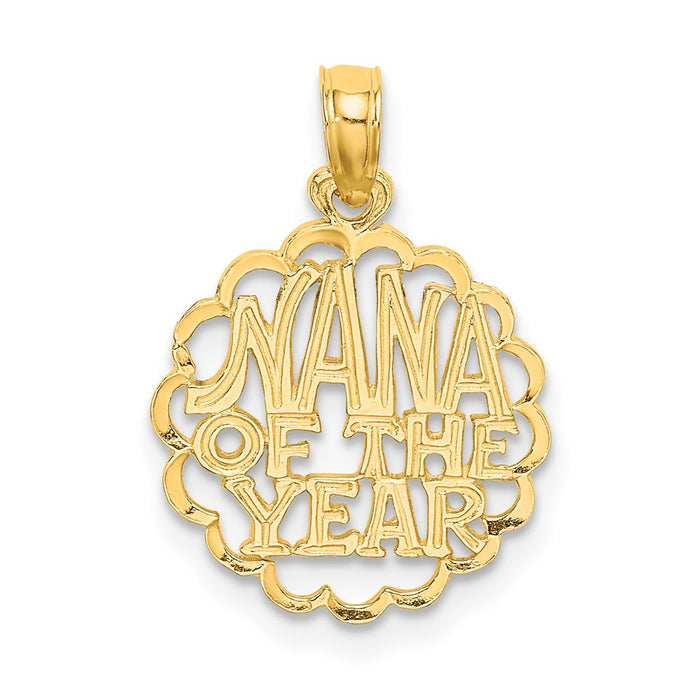 Million Charms 14K Yellow Gold Themed Nana Of The Year Charm