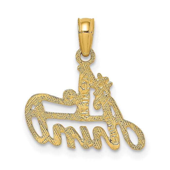 Million Charms 14K Yellow Gold Themed #1 Aunt Charm