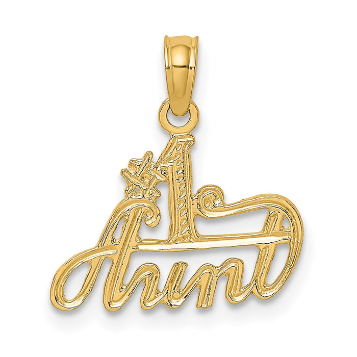 Million Charms 14K Yellow Gold Themed #1 Aunt Charm