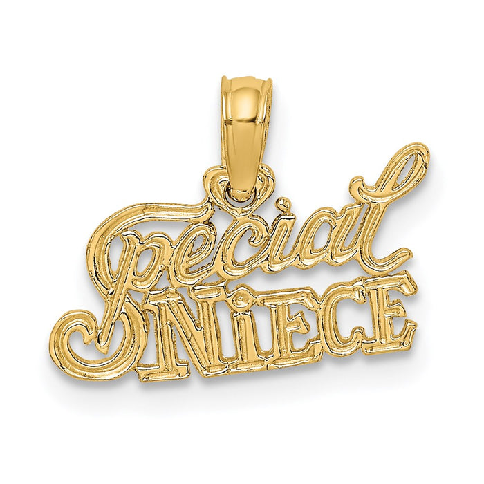 Million Charms 14K Yellow Gold Themed Special Niece Charm