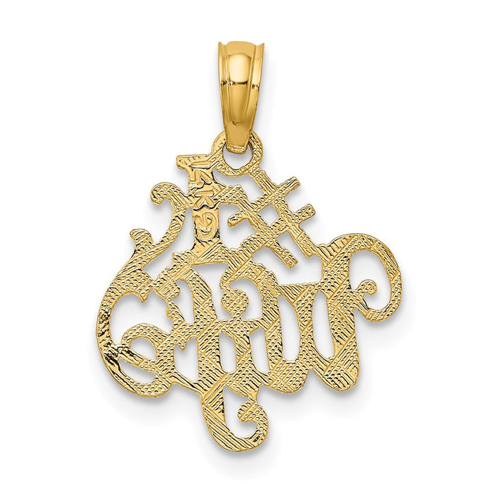 Million Charms 14K Yellow Gold Themed #1 Wife Charm