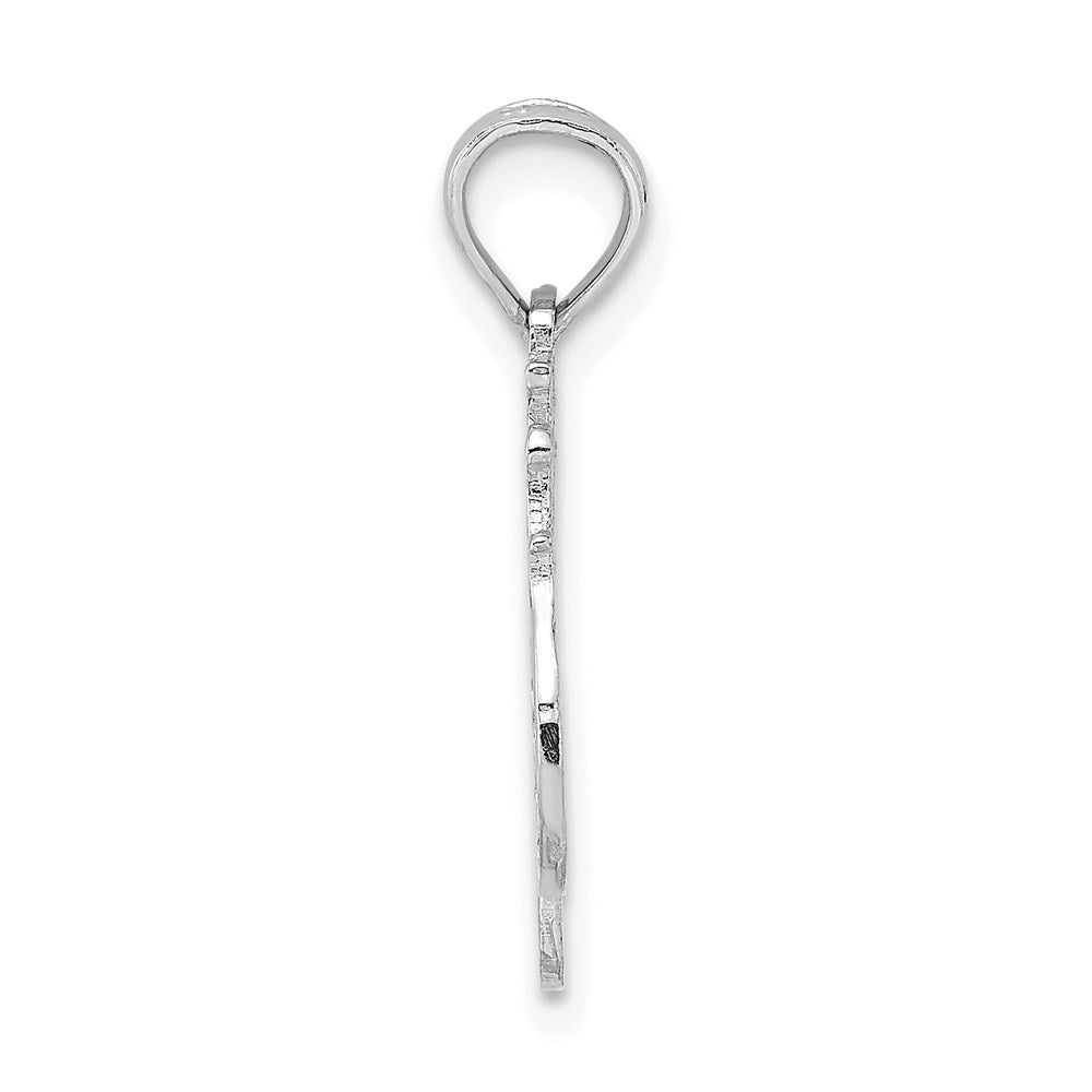Million Charms 14K White Gold Themed #1 Wife Pendant