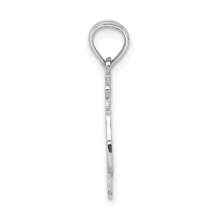 Million Charms 14K White Gold Themed #1 Wife Pendant