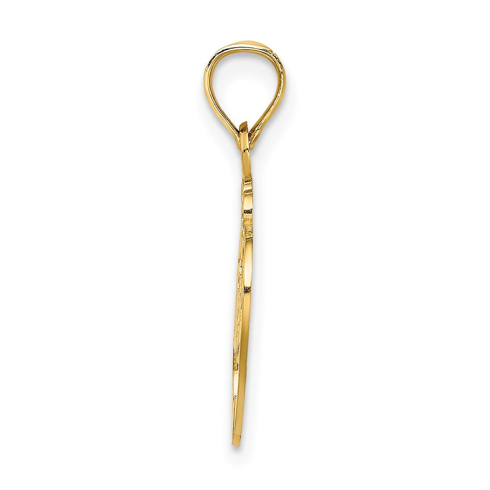 Million Charms 14K Yellow Gold Themed #1 Sister In Heart Charm