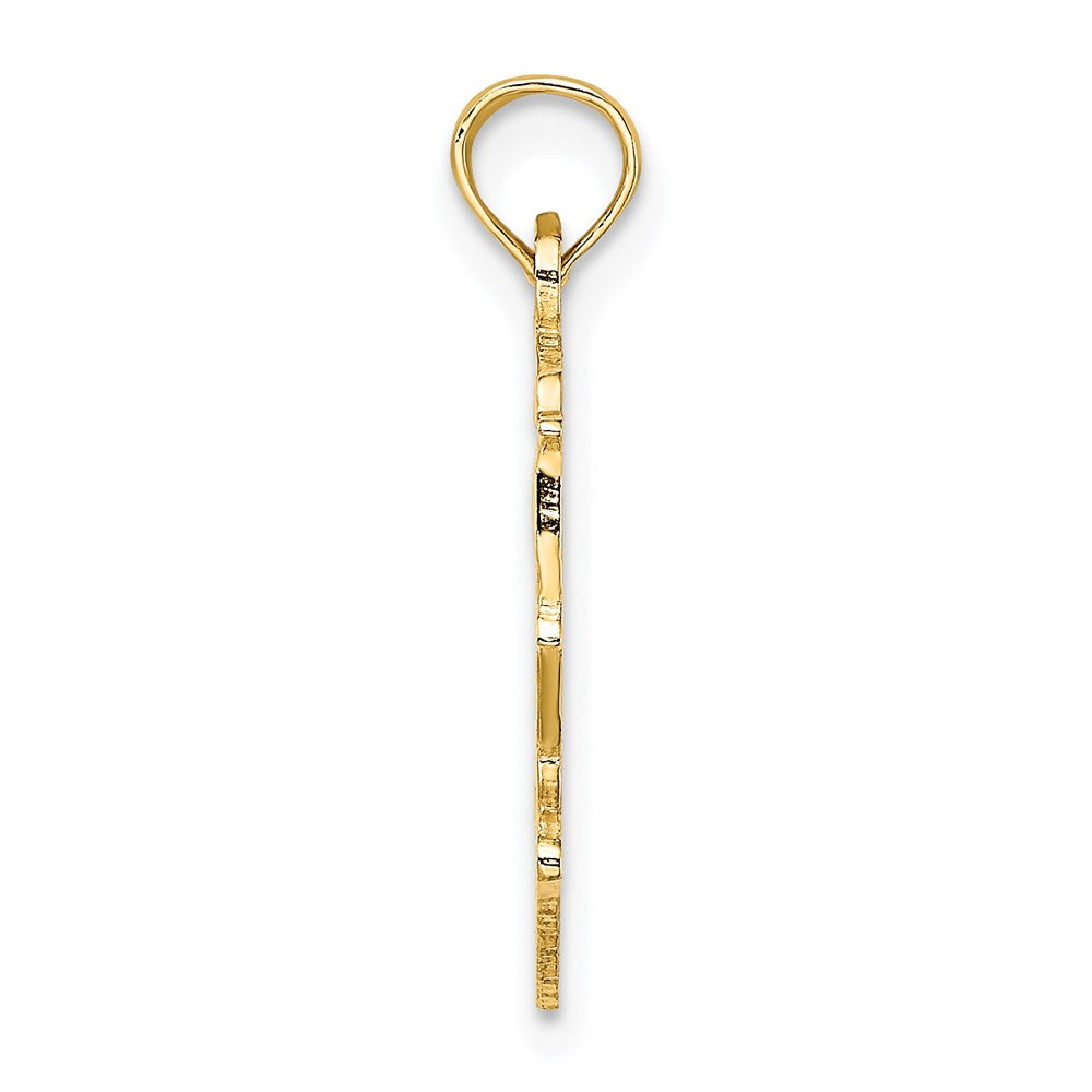 Million Charms 14K Yellow Gold Themed Big Sis In Heart Charm