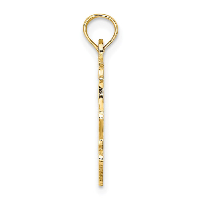 Million Charms 14K Yellow Gold Themed Big Sis In Heart Charm