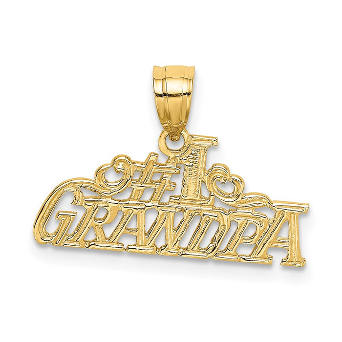 Million Charms 14K Yellow Gold Themed #1 Grandpa Charm