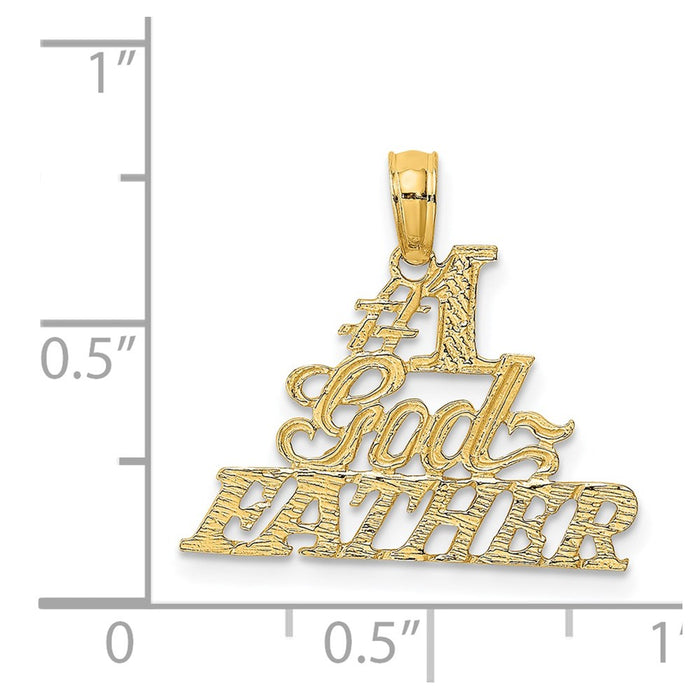 Million Charms 14K Yellow Gold Themed #1 Godfather Charm