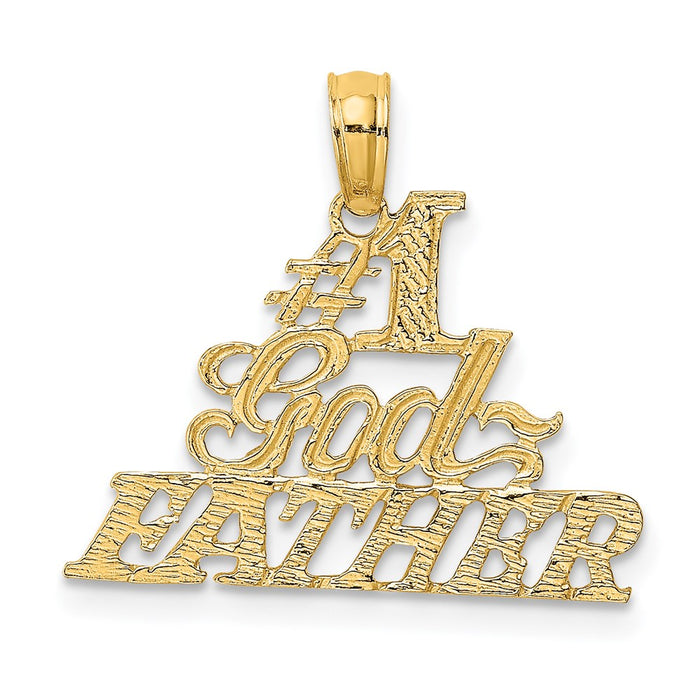 Million Charms 14K Yellow Gold Themed #1 Godfather Charm