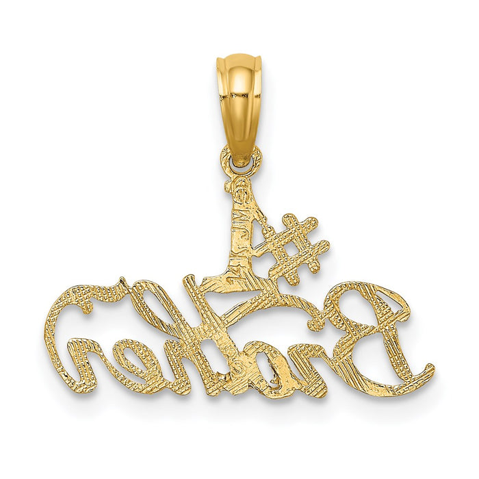 Million Charms 14K Yellow Gold Themed #1 Brother Charm