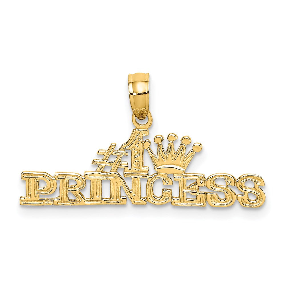 Million Charms 14K Yellow Gold Themed #1 Princess Charm