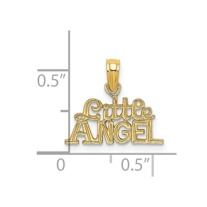 Million Charms 14K Yellow Gold Themed Little Angel Charm