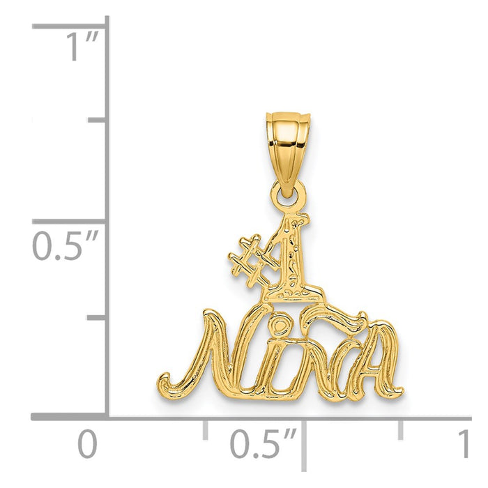 Million Charms 14K Yellow Gold Themed #1 Nina Charm