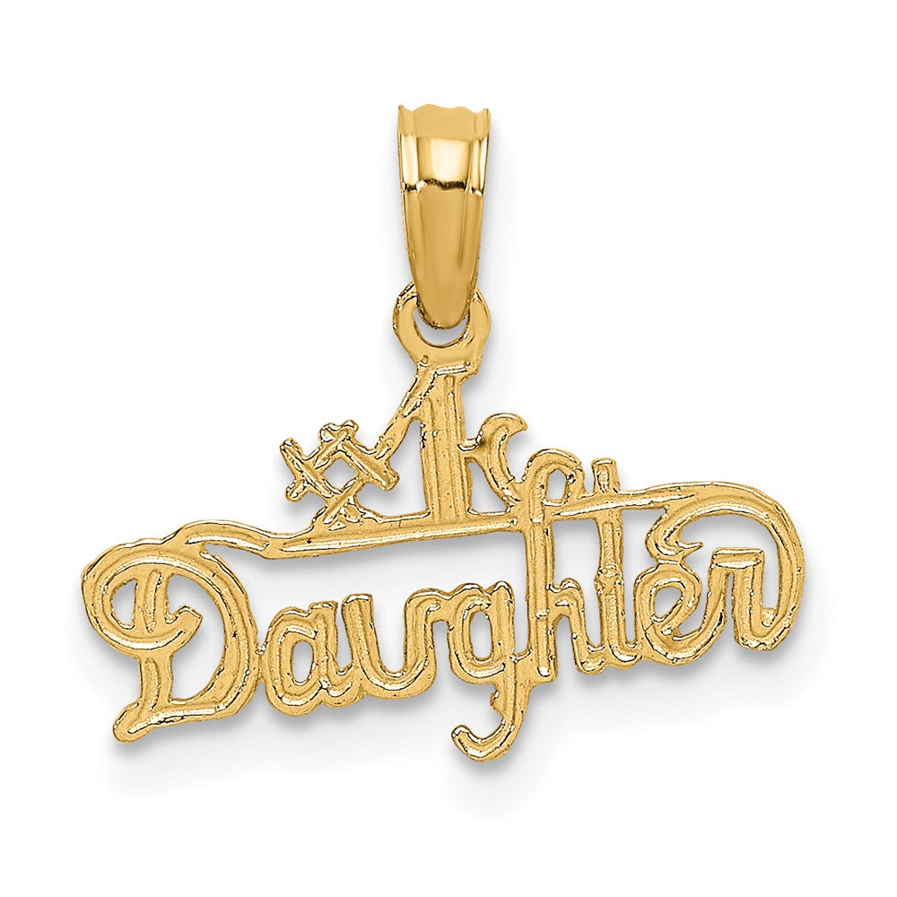 Million Charms 14K Yellow Gold Themed #1 Daughter Charm