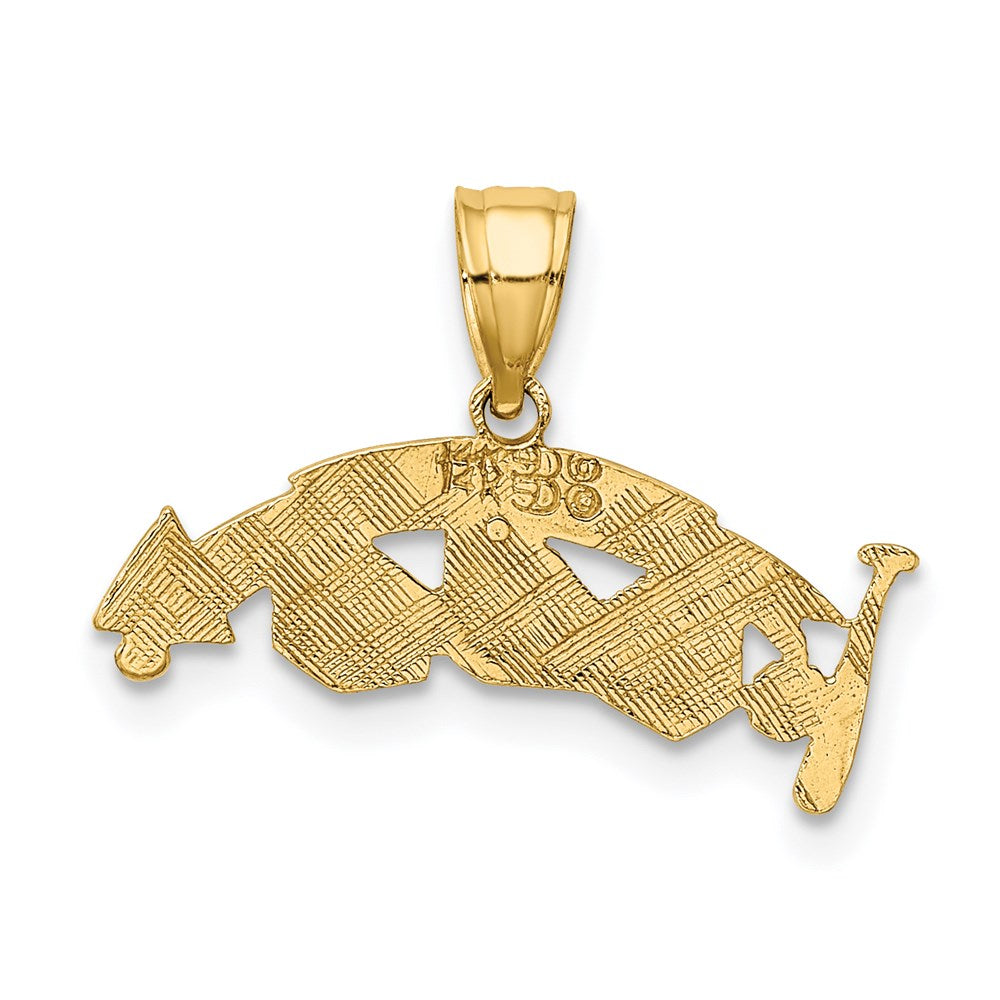 Million Charms 14K Yellow Gold Themed It'S A Boy With Blocks Charm