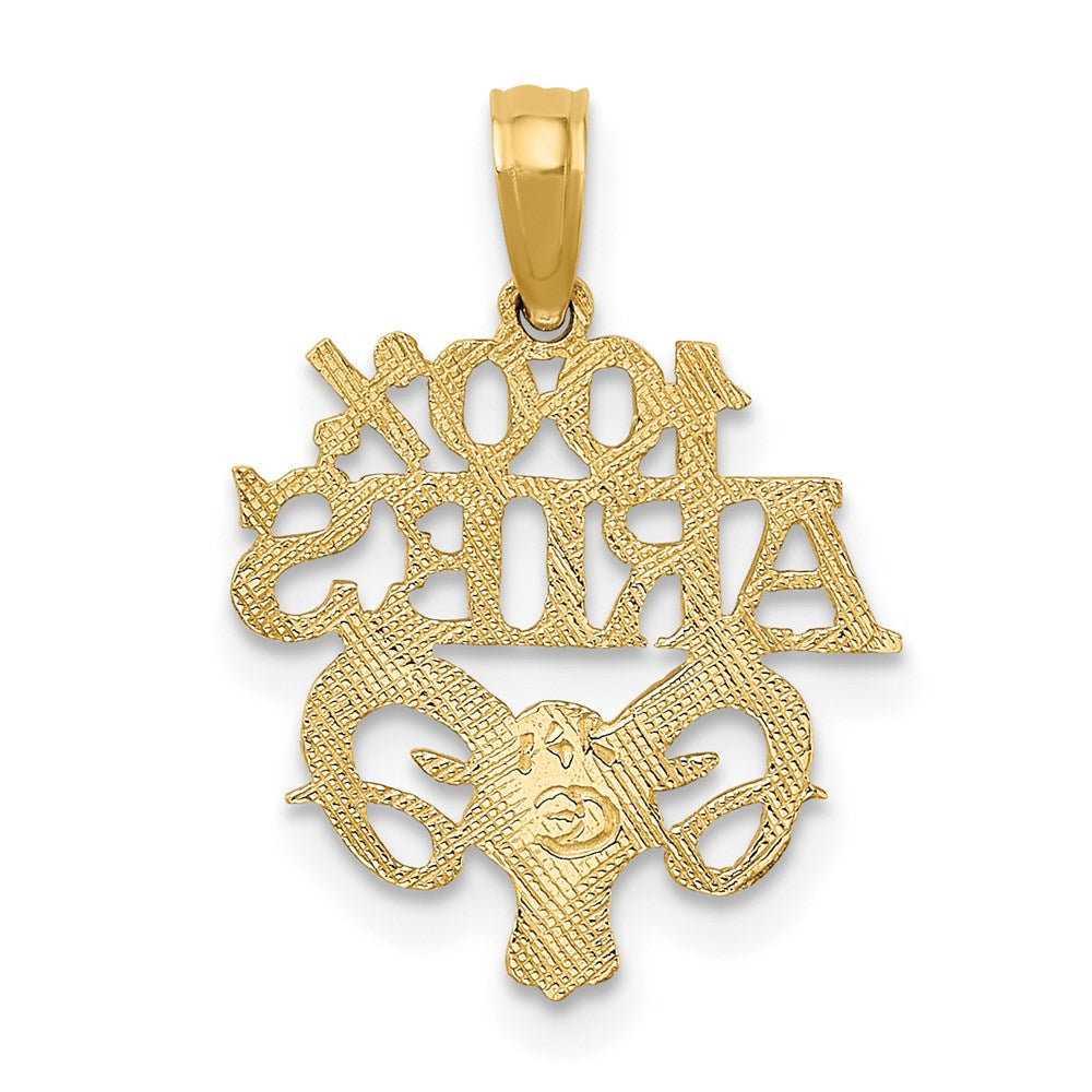 Million Charms 14K Yellow Gold Themed 100% Aries Charm