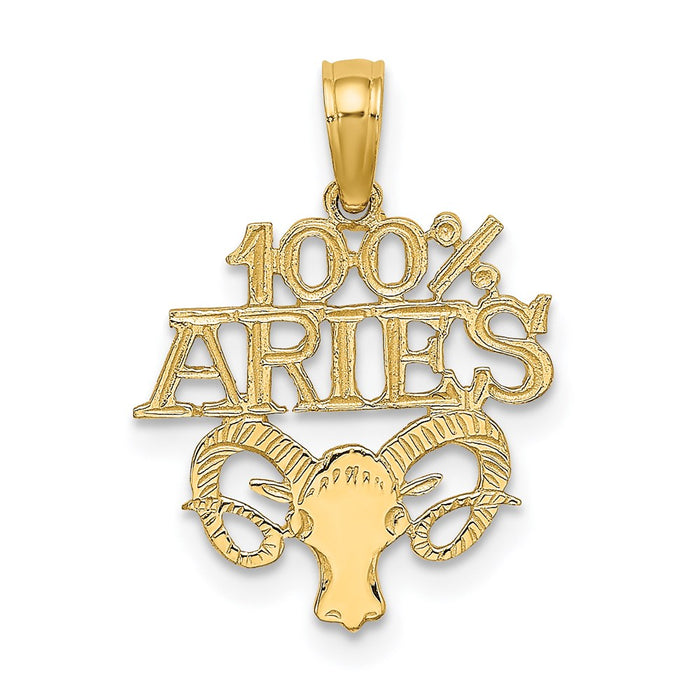 Million Charms 14K Yellow Gold Themed 100% Aries Charm