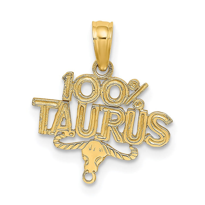 Million Charms 14K Yellow Gold Themed 100% Taurus Charm