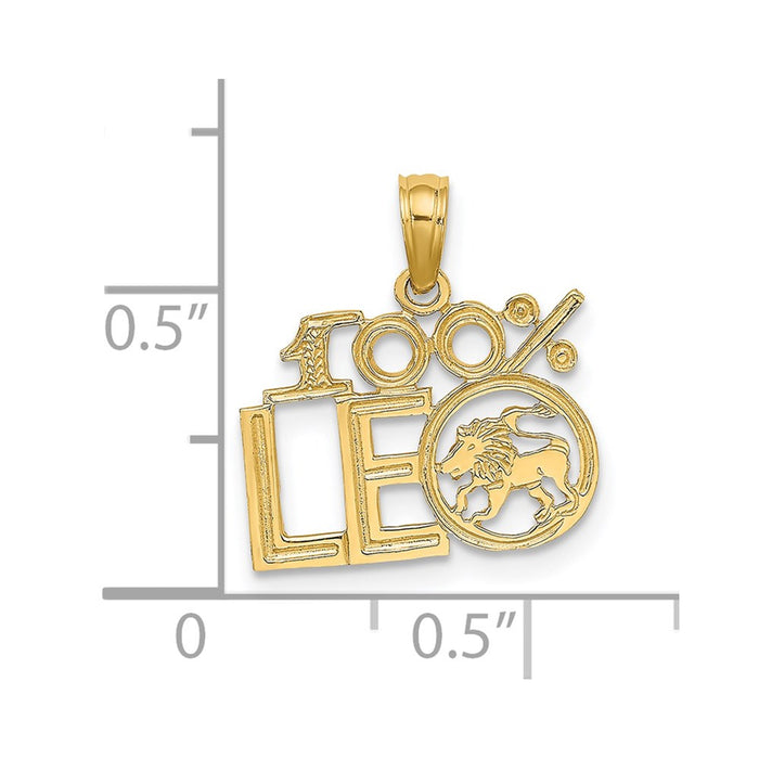 Million Charms 14K Yellow Gold Themed 100% Leo Charm