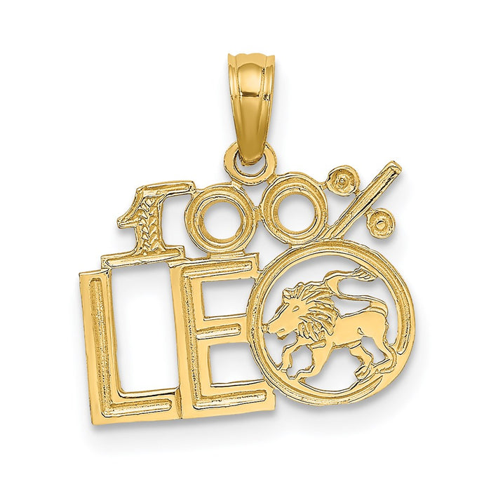 Million Charms 14K Yellow Gold Themed 100% Leo Charm