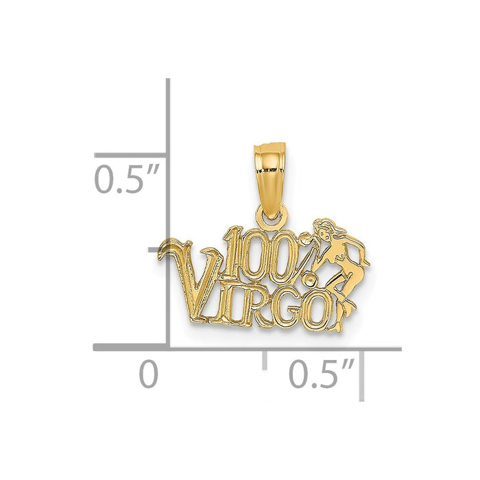 Million Charms 14K Yellow Gold Themed 100% Virgo Charm