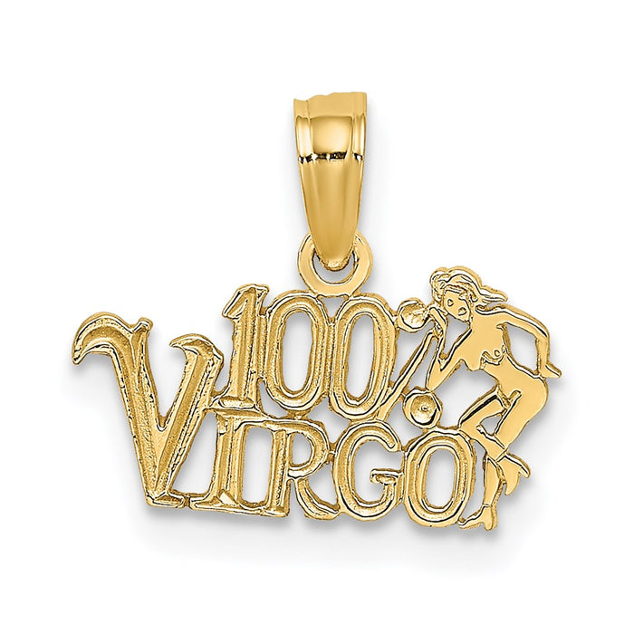 Million Charms 14K Yellow Gold Themed 100% Virgo Charm