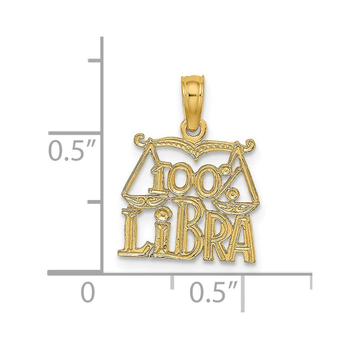 Million Charms 14K Yellow Gold Themed 100% Libra Charm