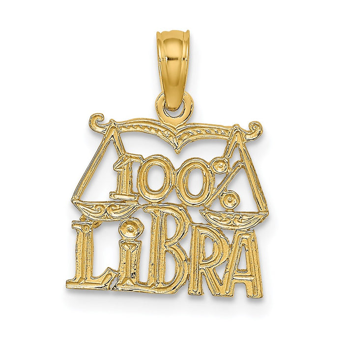 Million Charms 14K Yellow Gold Themed 100% Libra Charm