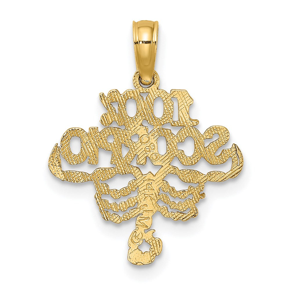 Million Charms 14K Yellow Gold Themed 100% Scorpio Charm