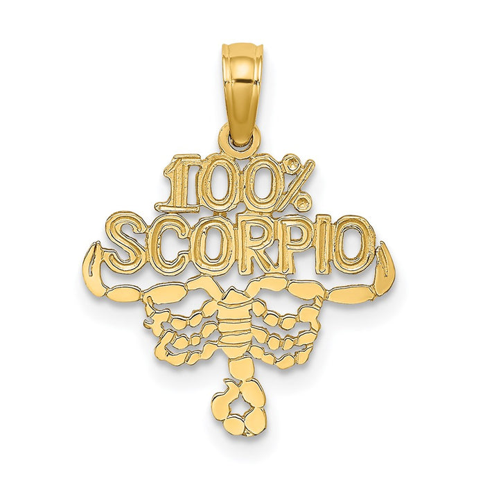 Million Charms 14K Yellow Gold Themed 100% Scorpio Charm