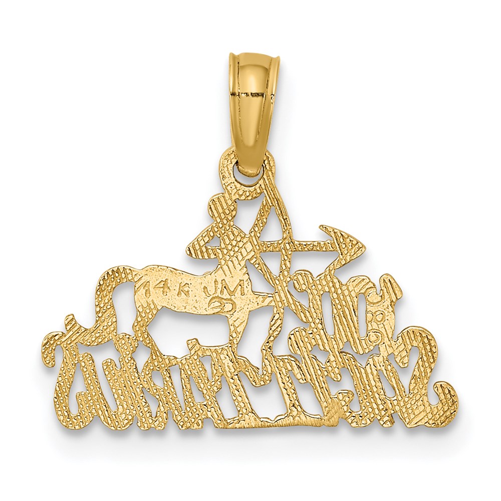 Million Charms 14K Yellow Gold Themed 100% Sagittarius Charm