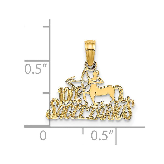 Million Charms 14K Yellow Gold Themed 100% Sagittarius Charm