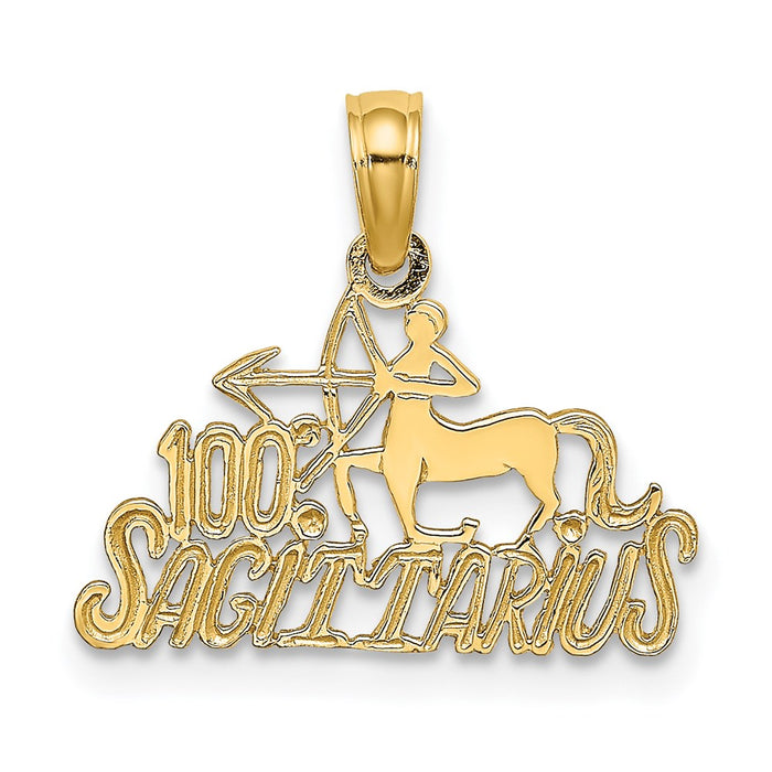 Million Charms 14K Yellow Gold Themed 100% Sagittarius Charm