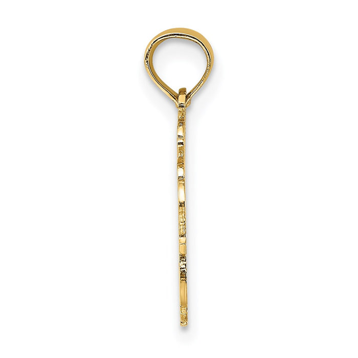 Million Charms 14K Yellow Gold Themed 100% Aquarius Charm