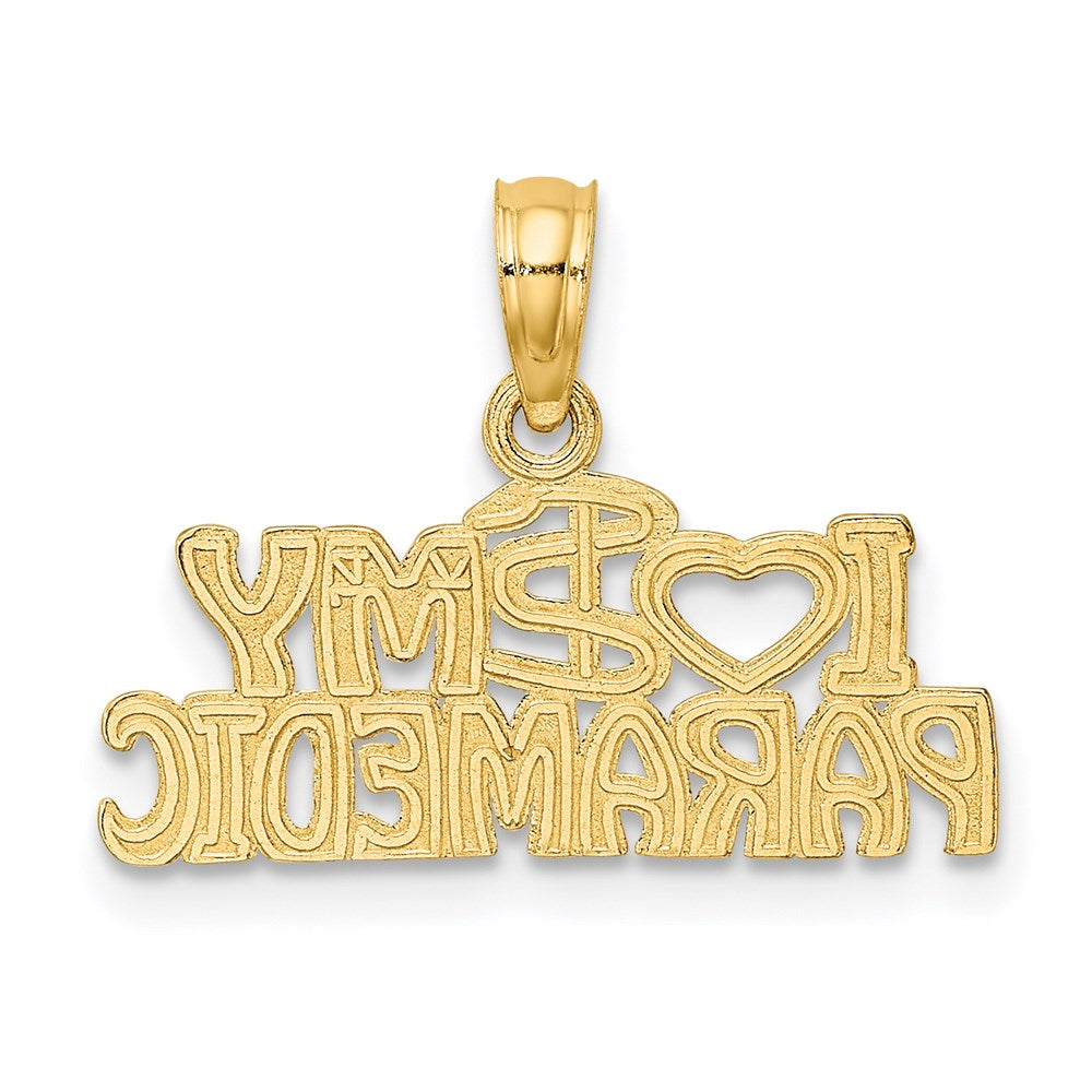Million Charms 14K Yellow Gold Themed I Heart My Paramedic Charm
