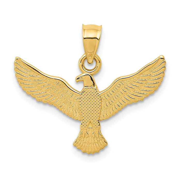 Million Charms 14K Yellow Gold Themed Eagle Pendant