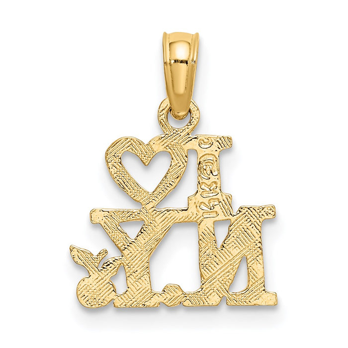 Million Charms 14K Yellow Gold Themed I Heart Ny Charm