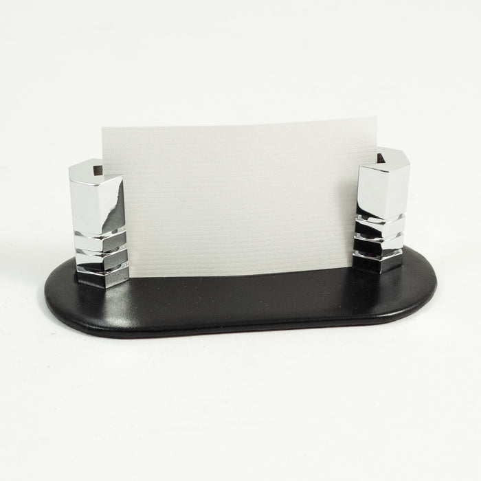 Occasion Gallery Black Color Black Leather Business Card Holder. 5 L x 2.25 W x 1.75 H in.