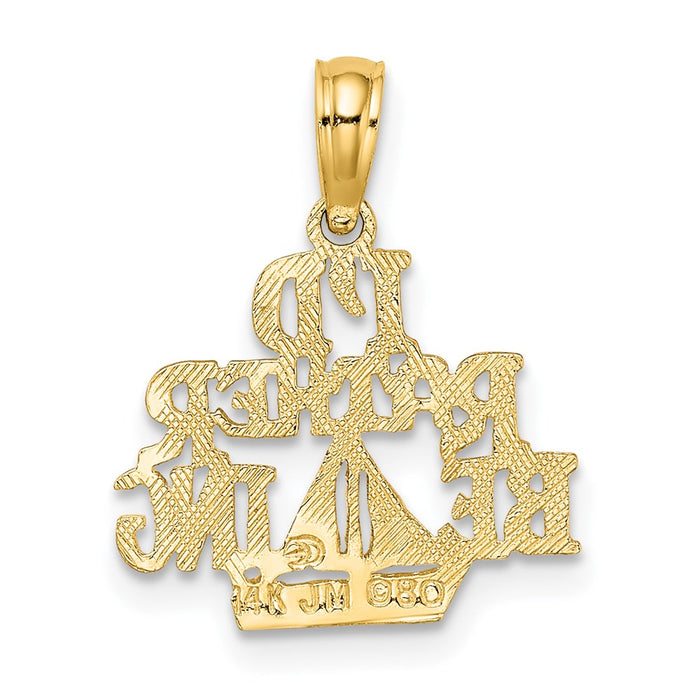 Million Charms 14K Yellow Gold Themed I'D Rather Be Sailing Charm