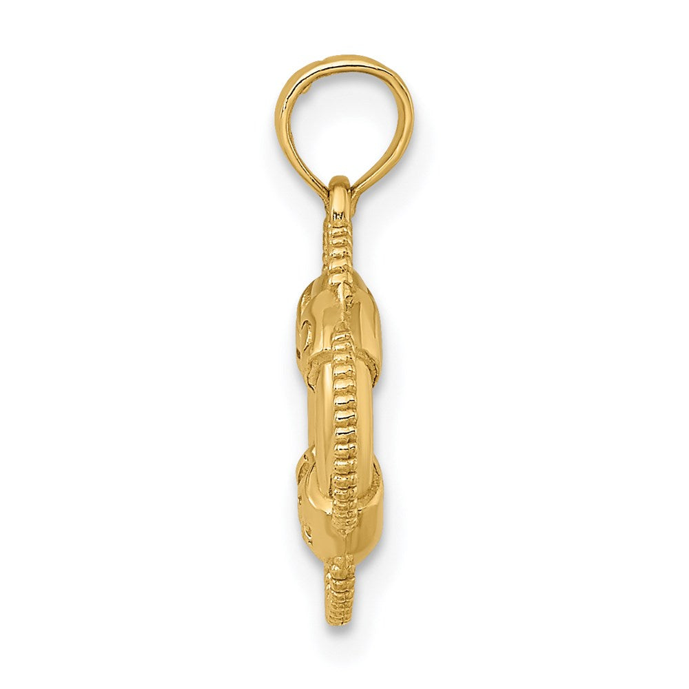 Million Charms 14K Yellow Gold Themed Lifesaver Charm