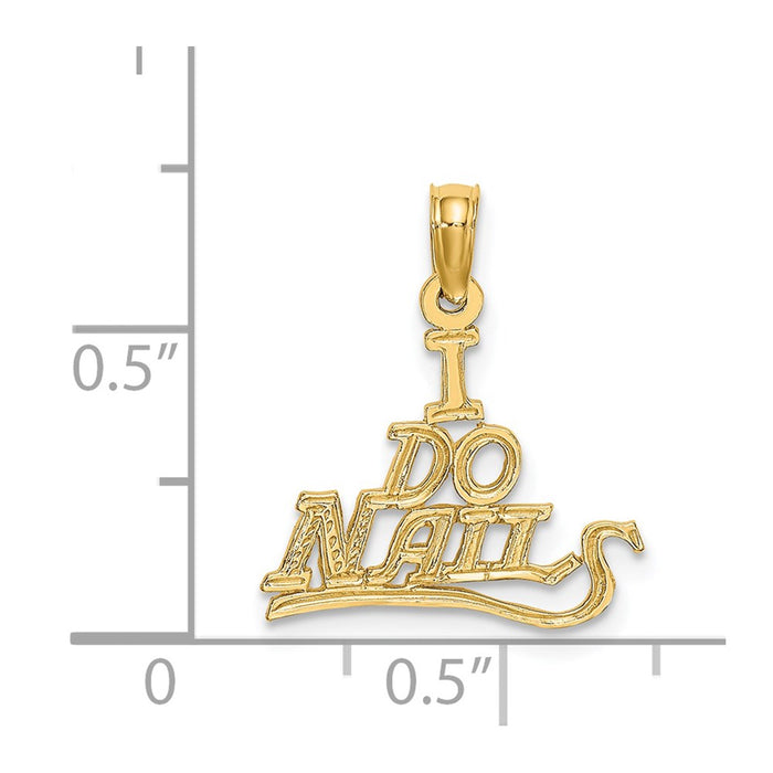 Million Charms 14K Yellow Gold Themed I Do Nails Charm