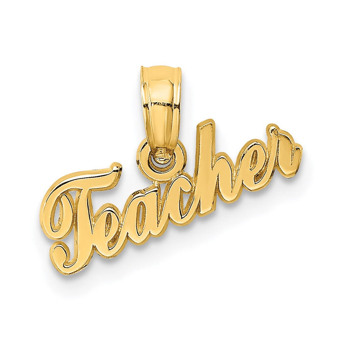 Million Charms 14K Yellow Gold Themed Teacher Charm