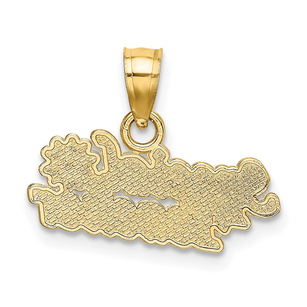 Million Charms 14K Yellow Gold Themed Special Teacher With Flower Charm