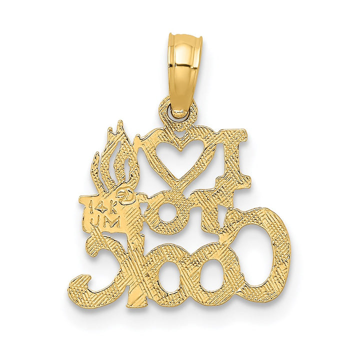 Million Charms 14K Yellow Gold Themed I Heart To Cook Charm