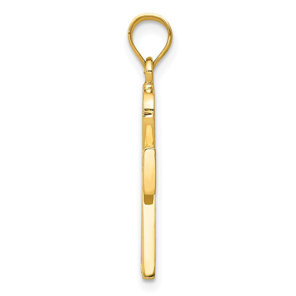 Million Charms 14K Yellow Gold Themed Ankh Relgious Cross Charm